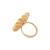 Gold plated traditional floral design comfort fit finger ring for women (fl271)