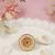 Gold plated traditional floral design with pearl comfort fit finger ring for women (fl272)