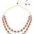 Gold plated stylish design crystal diamond oval shape necklace with earrings & maang tikka jewellery