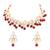 Gold plated traditional handcrafted stone choker necklace jewellery set with earrings for women (ij374m)