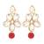 Gold plated traditional handcrafted stone choker necklace jewellery set with earrings for women (ij374m)