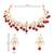 Gold plated traditional handcrafted stone choker necklace jewellery set with earrings for women (ij374m)