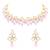 Gold plated traditional handcrafted stone choker necklace jewellery set with earrings for women (purple)