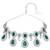 Silver plated traditional kundan & stone choker necklace jewellery with earrings & maang tikka