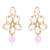 Gold plated traditional handcrafted stone choker necklace jewellery set with earrings for women (purple)