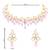 Gold plated traditional handcrafted stone choker necklace jewellery set with earrings for women (purple)