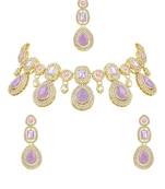 Traditional kundan & stone choker necklace jewellery with earrings & maang tikka set for women/girls 