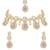 Traditional kundan & stone choker necklace jewellery with earrings & maang tikka set for women/girls (light purple)