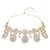 Traditional kundan & stone choker necklace jewellery with earrings & maang tikka set for women/girls (light purple)