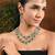 Gold plated traditional stone special necklace with earring & maang tikka set for women