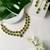 Gold plated traditional stone special necklace with earring & maang tikka set for women