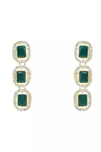 Gold plated traditional stone special necklace with earring & maang tikka set for women