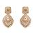 Gold plated traditional square & stone choker necklace jewellery with earrings & maang tikka set for women (ij407fl)