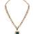 Gold plated stylish design crystal diamond necklace with earrings & maang tikka jewellery set for women (ij412g)