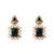 Gold plated stylish design crystal diamond necklace with earrings & maang tikka jewellery set for women (ij412g)