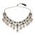 Traditional teardrop design & stone necklace jewellery with earrings & maang tikka set for women (ij414) (green)