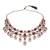 Traditional teardrop design & stone necklace jewellery with earrings & maang tikka set for women (ij414) (wine)