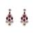 Traditional teardrop design & stone necklace jewellery with earrings & maang tikka set for women (ij414) (wine)