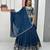 Navy Blue Cotton Lehenga with Golden Thread Embroidery, Elephant Motifs, Stitched Style with Blouse and Dupatta