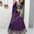 Purple Cotton Lehenga with Golden Thread Embroidery, Elephant Motifs, Stitched Style with Blouse and Dupatta
