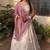 Off White Net Lehenga with Floral Sequins Embroidery, Lavender Dupatta, Stitched Style with Blouse