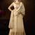 Cream Net heavy embroidered Semi Stitched Party wear Gown Anarkali