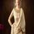 Cream Net heavy embroidered Semi Stitched Party wear Gown Anarkali