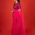 Hot pink embroidered organza saree