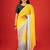 Yellow embroidered georgette saree