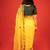 Mustard embroidered organza saree