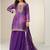 Purple silk semi stitched wedding suits