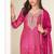 Pink silk semi stitched wedding suits