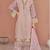 Lavender naylon oarganza semi stitched suit with multi thread & sequence embroidery work