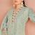 Light green naylon oarganza semi stitched suit with multi thread & sequence embroidery work
