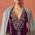 Maroon heavy velvet semi stitched suit with embroidery work