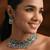 Navratri oxidised silver plated afghani choker necklace jewellery set for women (mc144ox)