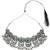 Navratri oxidised silver plated afghani choker necklace jewellery set for women (mc144ox)