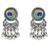 Navratri oxidised silver plated afghani choker necklace jewellery set for women (mc144ox)