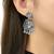 Navratri ethnic silver oxidised ghungroo long necklace jewellery with jhumka earrings set for women/girls (style2)