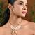 Gold plated traditional antique brass layered bead motif pearl necklace with earring jewellery set for women
