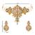 Gold plated traditional kundan pearl multi layered choker necklace jewellery set for women (ml443w)