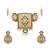 Gold plated traditional kundan pearl multi layered choker necklace jewellery set for women (ml445w)