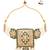 Gold plated traditional kundan pearl multi layered choker necklace jewellery set for women (ml445w)
