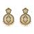 Gold plated traditional kundan pearl multi layered choker necklace jewellery set for women (ml445w)