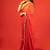 Red embroidered chiffon saree