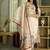 Cream viscose silk beads work desginer suit
