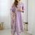 Lavender viscose silk beads work desginer suit