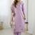 Lavender viscose silk beads work desginer suit