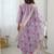Lavender viscose silk beads work desginer suit