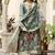 Light grey viscose silk beads work desginer suit